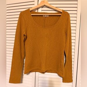 Mustard Long Sleeve Women's Top